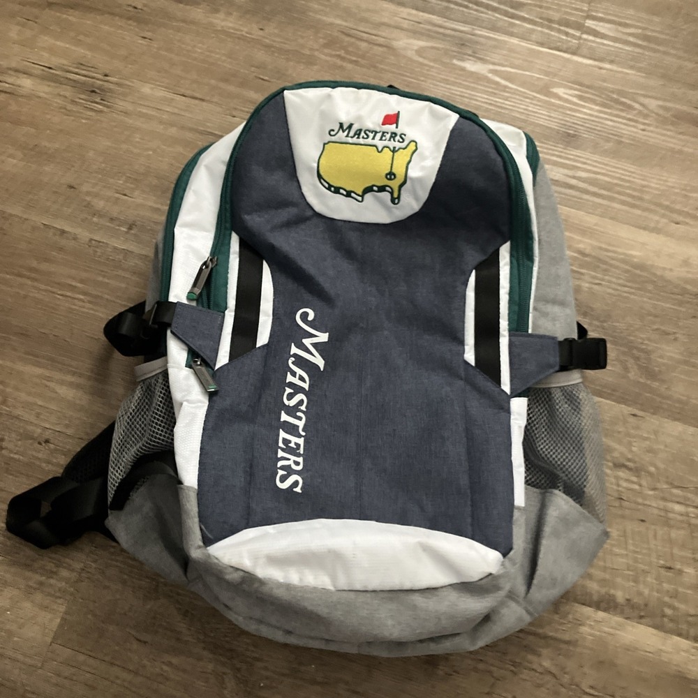 Masters Golf Tournament Embroidered Logo Navy & Gray Backpack Bookbag 2025